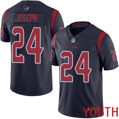 Houston Texans Limited Navy Blue Youth Johnathan Joseph Jersey NFL Football 24 Rush Vapor Untouchable